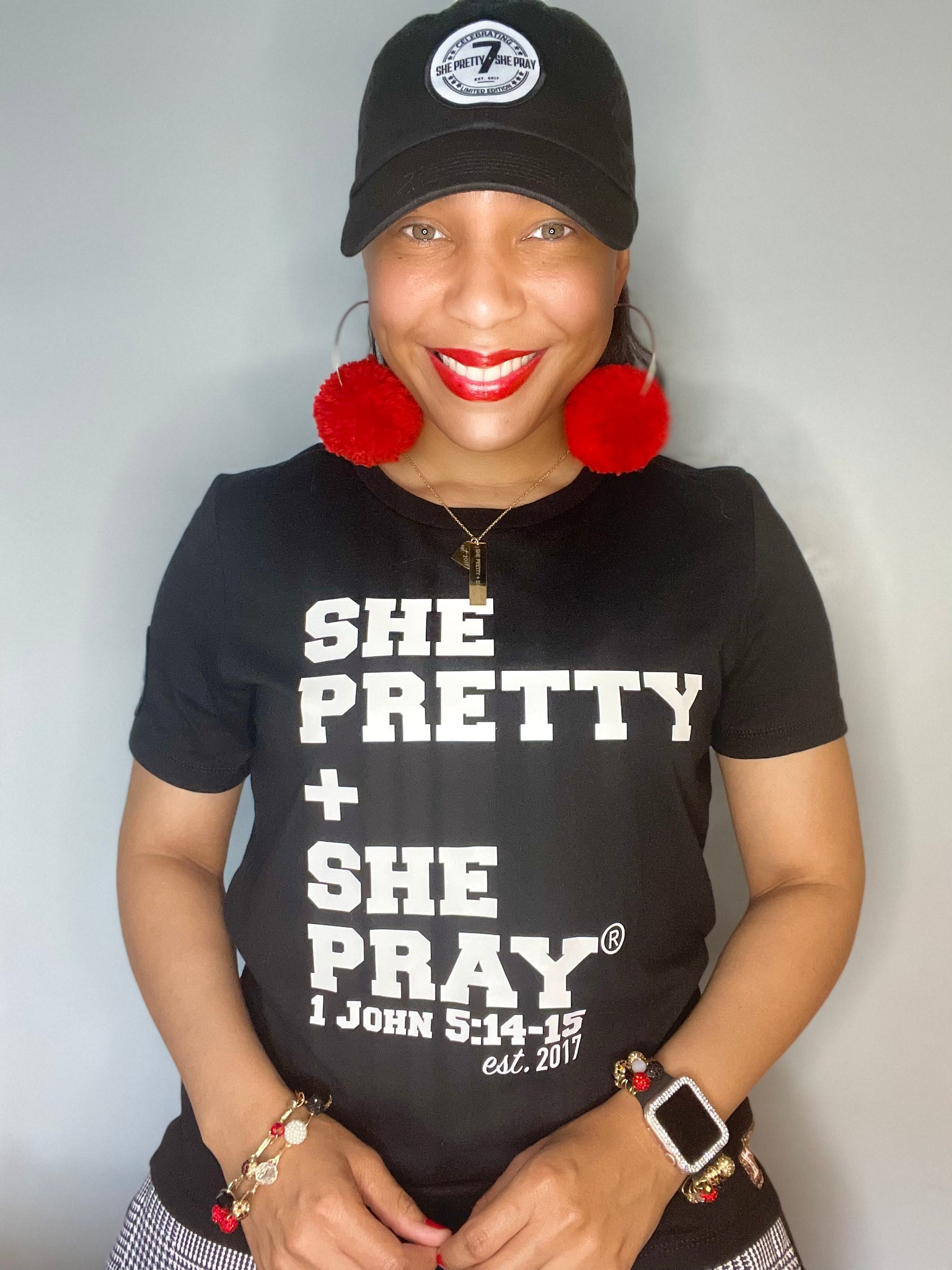 🖤Black She Pretty+She Pray 7yr Anniversary T-Shirt (Please allow 3 to 5 business days due to the intricate details of designing, printing, pressing, and sewing-However, items may ship sooner)