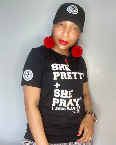 🖤Black She Pretty+She Pray 7yr Anniversary T-Shirt (Please allow 3 to 5 business days due to the intricate details of designing, printing, pressing, and sewing-However, items may ship sooner)