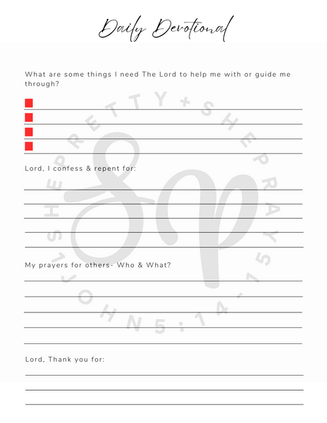 She Pretty+She Pray 7yr Anniversary Prayer & Bible Study Devotional Notebook