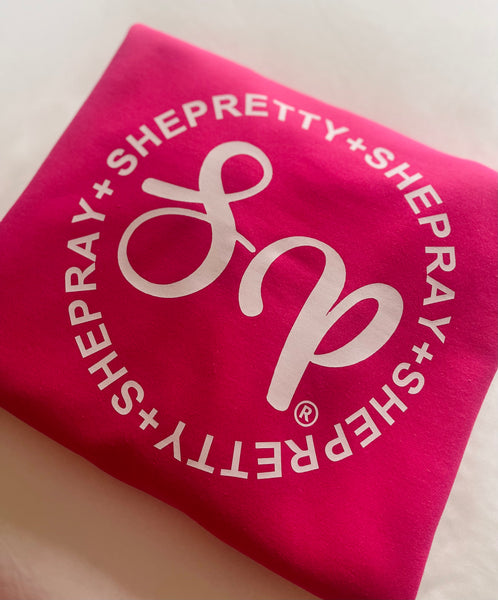 PINK SHE PRETTY+SHE PRAY SWEATSHIRT